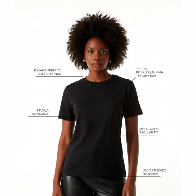 Camisa Malha Pima Feminina